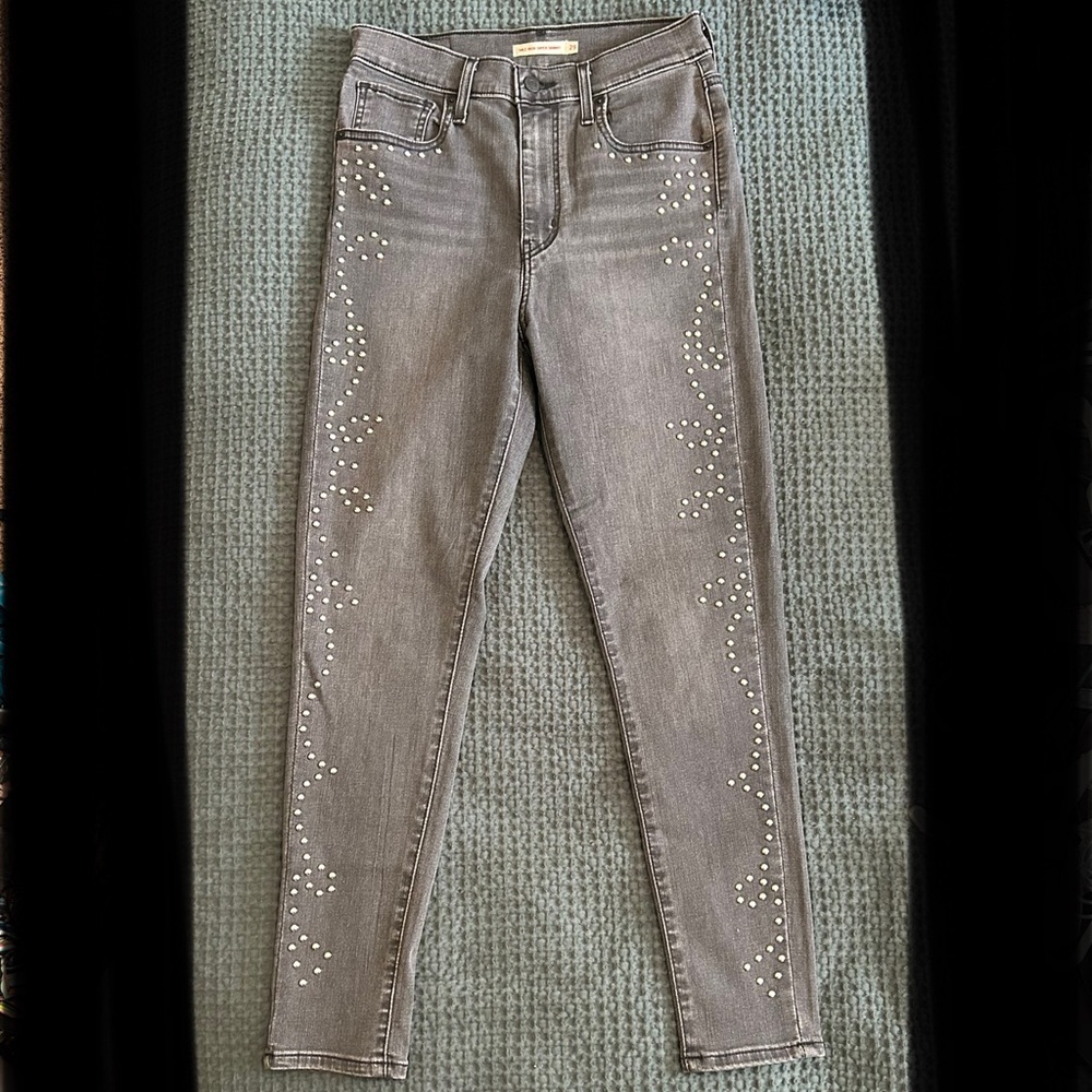 Levi’s Studded Mile High Super Skinny Jeans - Picture 6 of 6